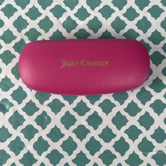 Juicy Couture Hard Sunglasses Case Clamshell Eyeglass Case Hot Pink Designer - Picture 1 of 7